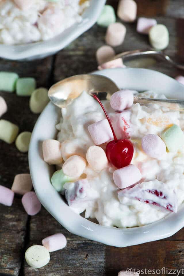 Old Fashioned Glorified Rice is a creamy dessert with marshmallows, strawberries, pineapple... and rice! A unique no bake recipe for summer picnics.