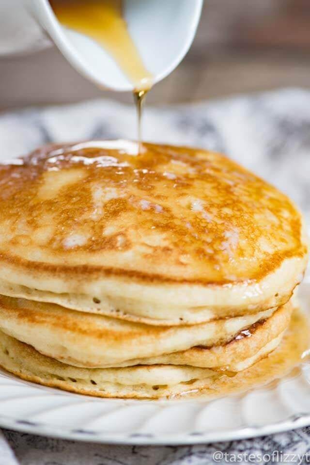 Sourdough pancakes have a delicious flavor & fluffy texture that you'll fall in love with! These will become your family's favorite breakfast.