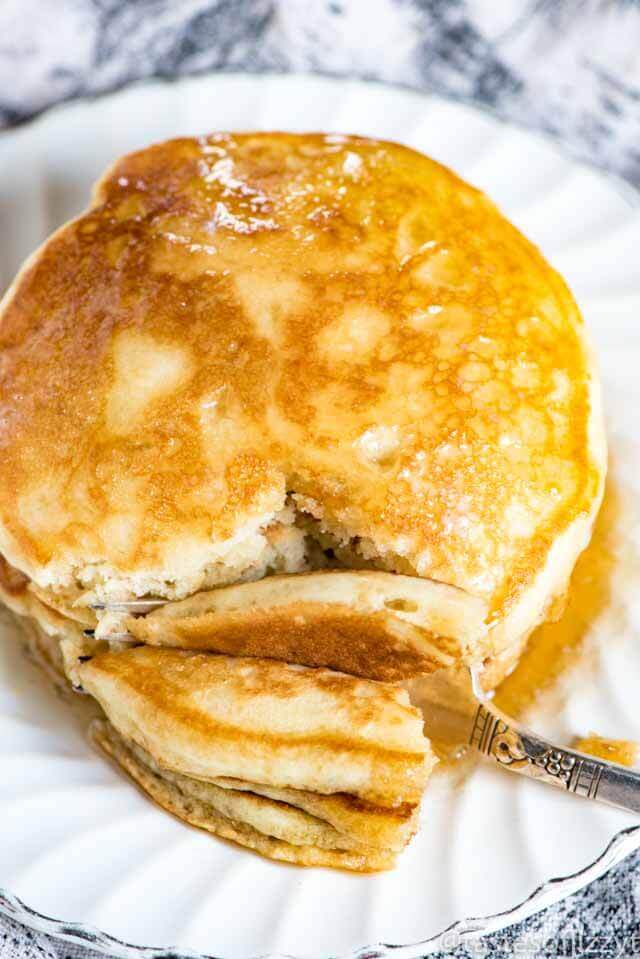 Sourdough pancakes have a delicious flavor & fluffy texture that you'll fall in love with! These will become your family's favorite breakfast.