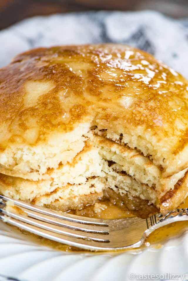 Sourdough pancakes have a delicious flavor & fluffy texture that you'll fall in love with! These will become your family's favorite breakfast.