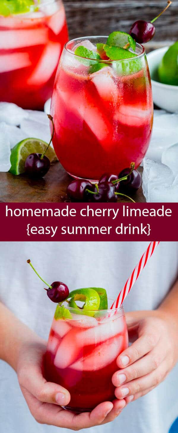 Homemade Cherry Limeade {Easy Summer Drink Recipe with Fresh Fruit} Homemade Cherry Limeade {Easy Summer Drink Recipe with Fresh Fruit}