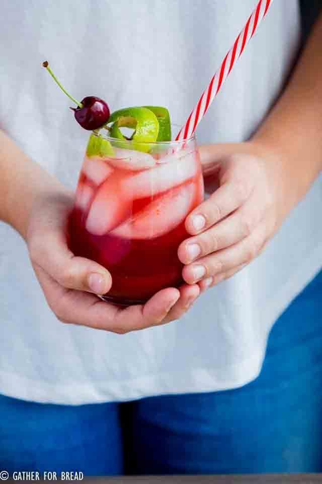 Homemade Cherry Limeade is an easy summer drink that the kids will love.