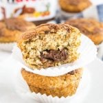 Nutella Stuffed Banana Muffins