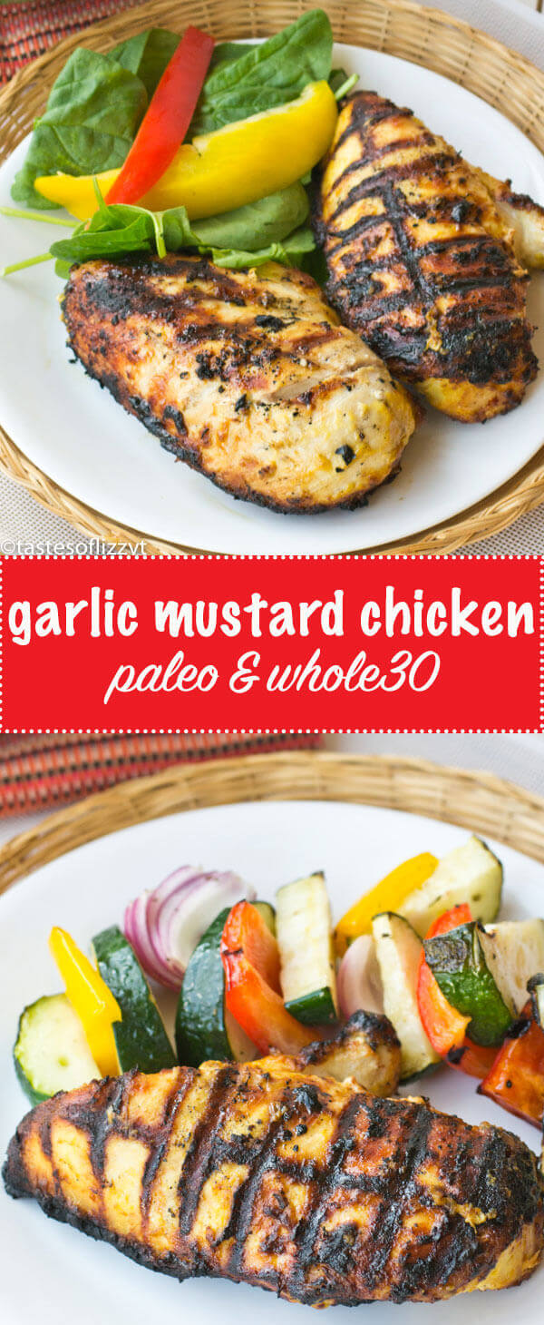 Garlic Mustard Chicken {An Easy Healthy Chicken Marinade Recipe}
