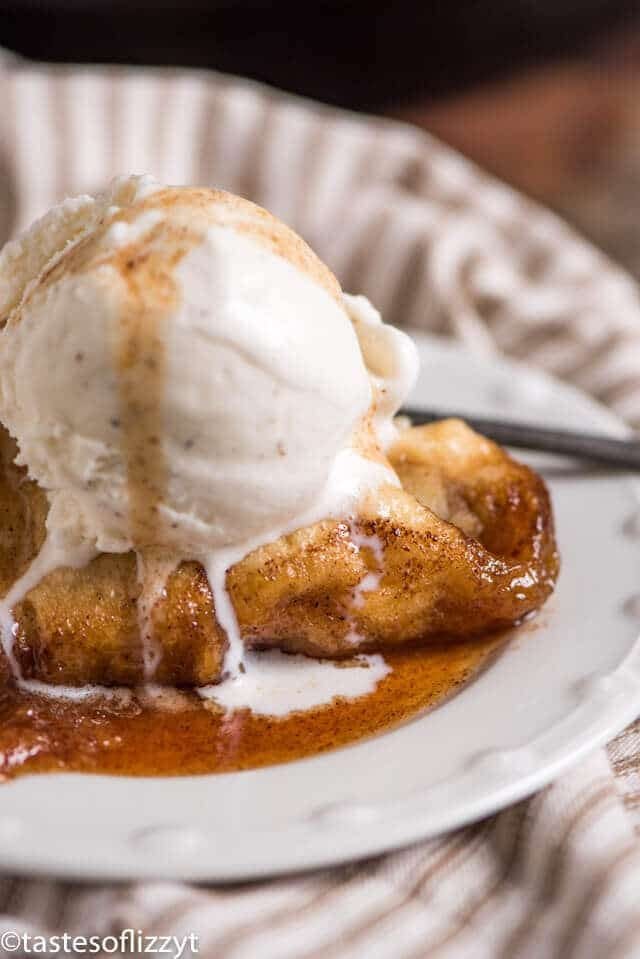 instant pot apple dumplings with apple cider syrup