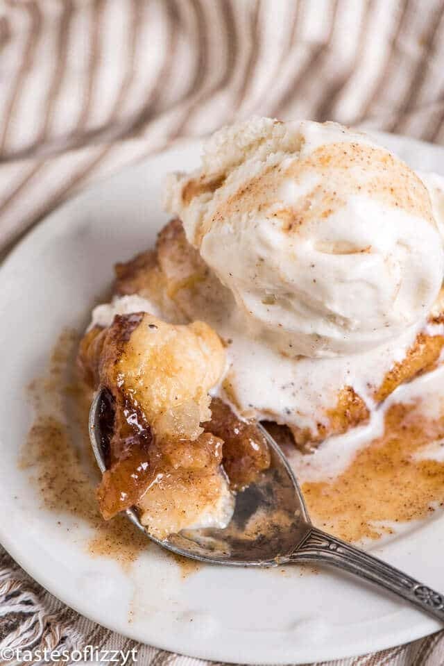 instant pot apple dumplings with brown sugar cinnamon syrup