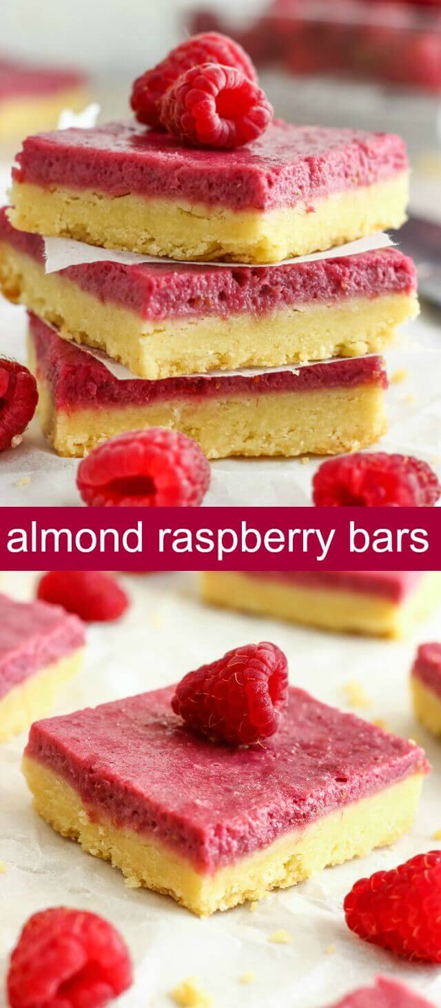 Almond Raspberry Bars {An Easy Fruit Dessert with Yogurt and Almonds}