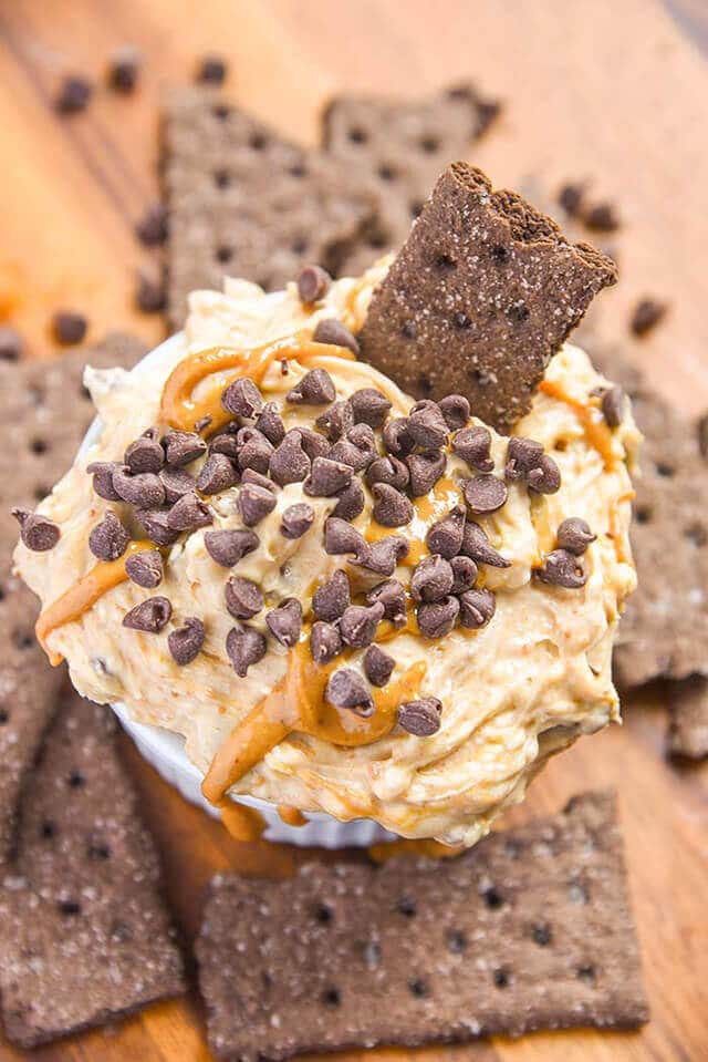 Chocolate Peanut Butter Cheesecake Dip {A Fun Gooey Dessert Dip}