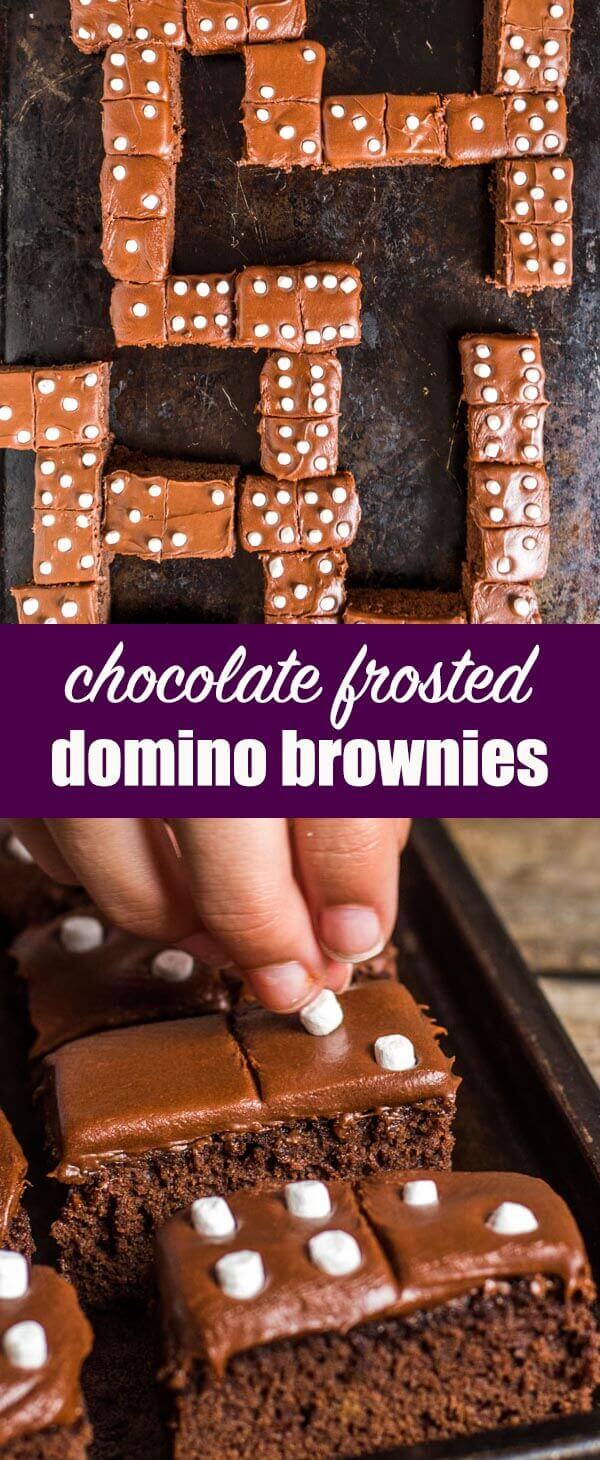 Bring delicious math fun into your child's life with these Domino Brownies! Perfect for practicing addition and subtraction, or a sweet snack for family game night. Domino Brownies {Fun Dessert Recipe for the Kids to Make} #brownies #gamenight #dominos