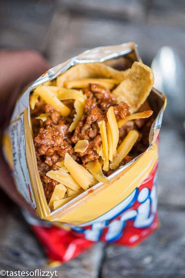 Frito Chili Pie - serve as a casserole or a walking taco