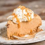 frozen pumpkin pie with a gingersnap crust