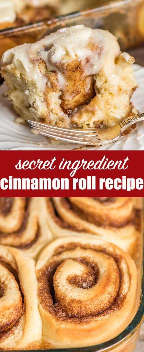 The best homemade cinnamon rolls ever! If you love gooey cinnamon buns, here's the secret ingredient. Everyone raves about these homemade yeast rolls. Homemade Cinnamon Rolls {Plus the MUST-HAVE secret ingredient!} #cinnamonrolls #breakfast