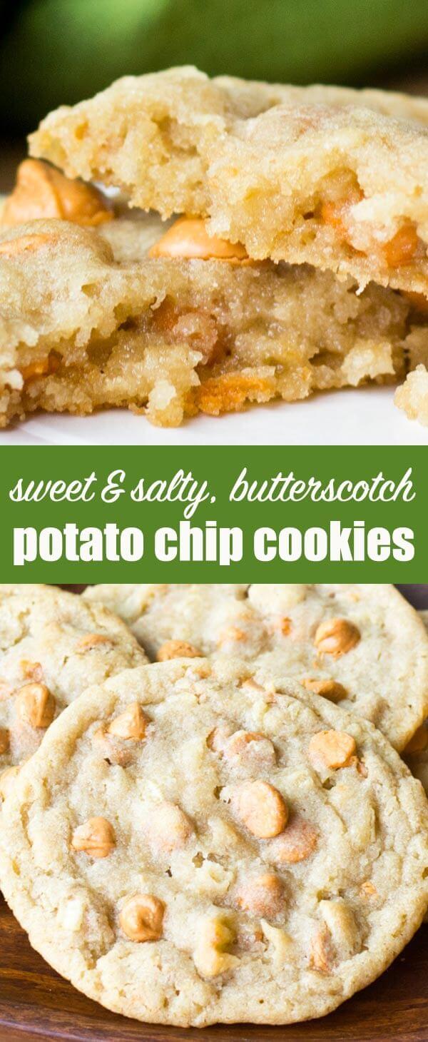 Butterscotch Potato Chip Cookies {Sweet and Salty Cookie Recipe}