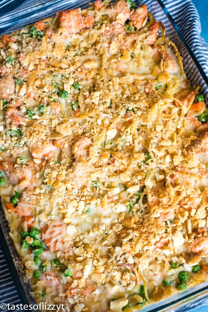 chicken casserole in a baking dish