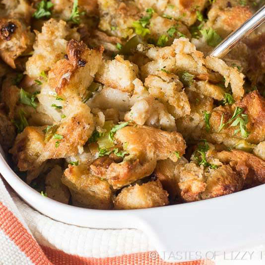 Grandma's Thanksgiving Turkey Stuffing {Long-Time Family Recipe}