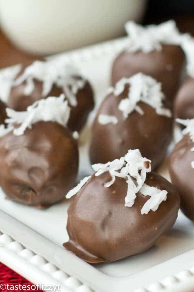 chocolate dipped oreo truffles with coconut