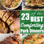 pork dinner collage