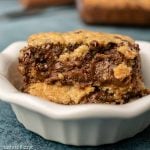 Chocolate Chip Oatmeal Bars in a bowl