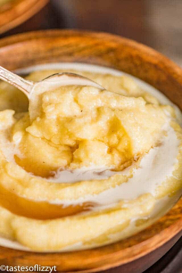 A close up of cornmeal mush