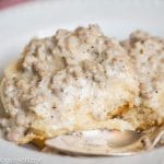 homemade sausage gravy and biscuits