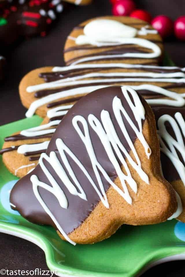 Chocolate Dipped Gingerbread Cookies Recipe {For Houses and Men}