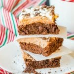 Easy hot chocolate brownies with chocolate buttercream