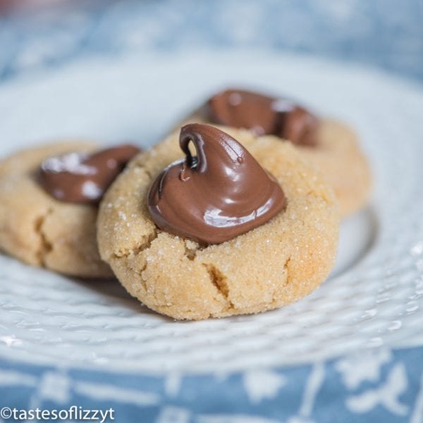 Peanut Butter Thumbprint Cookies with Nutella Hazelnut Spread