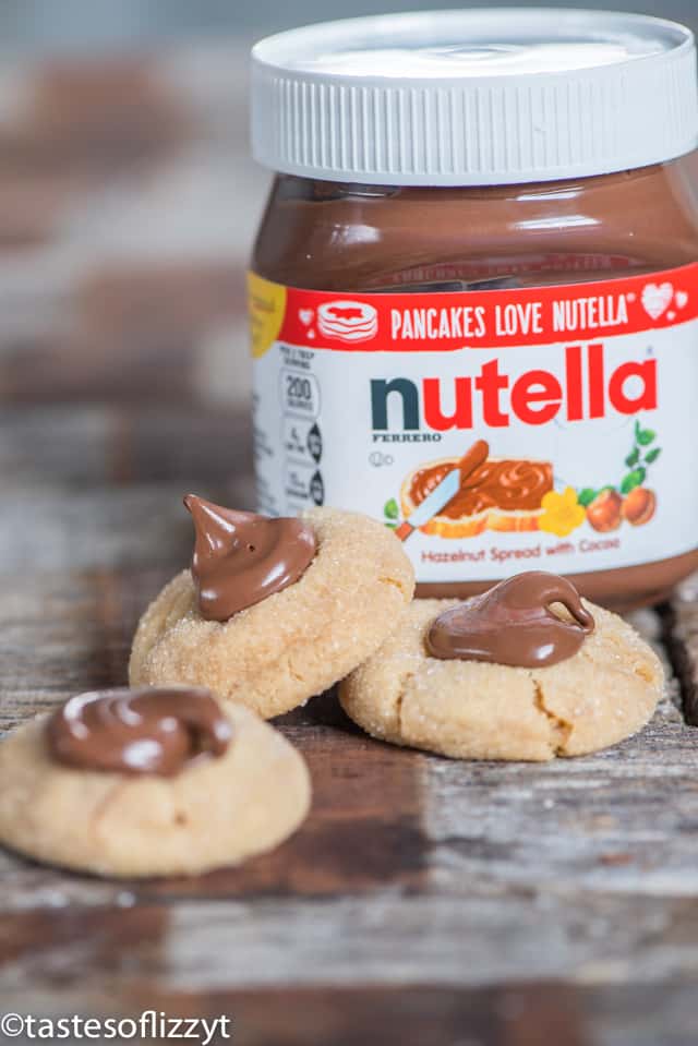 Peanut Butter Thumbprint Cookies with Nutella - Spicy Southern Kitchen