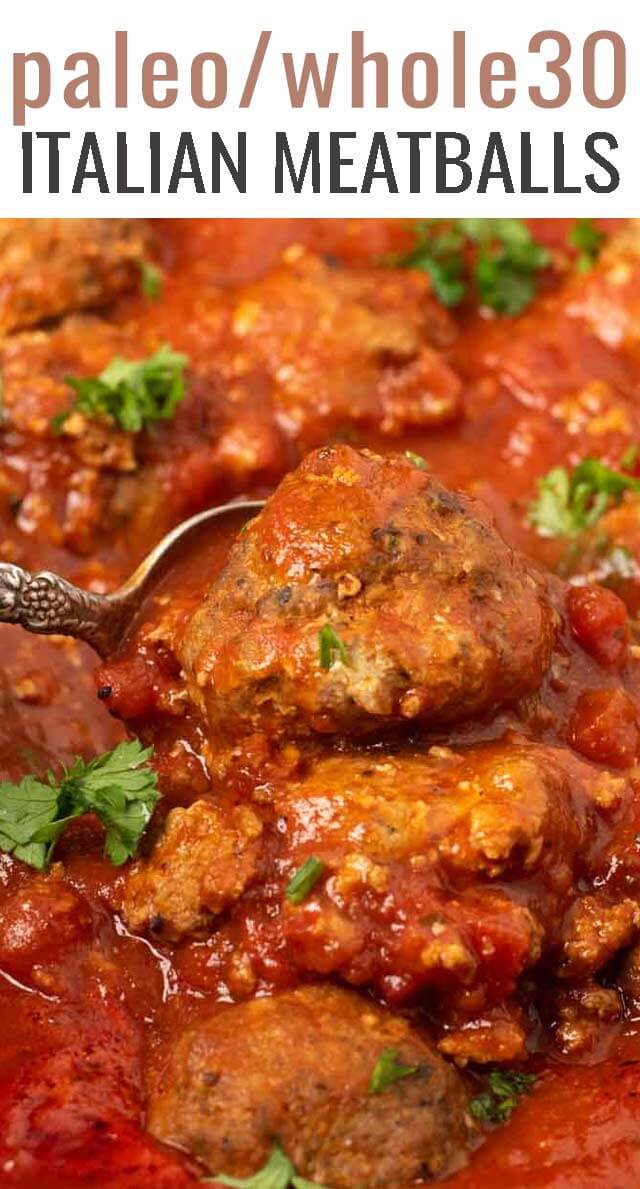 Paleo Italian Meatballs {Healthy Freezer Meal with Slow Cooker Option}