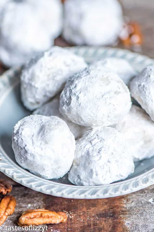 A close up of mexican wedding cookies