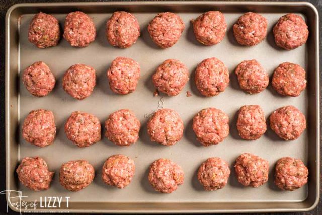 unbaked meatballs