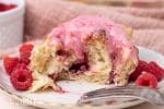 Raspberry Sweet Rolls Recipe with Frosting | Tastes of Lizzy T