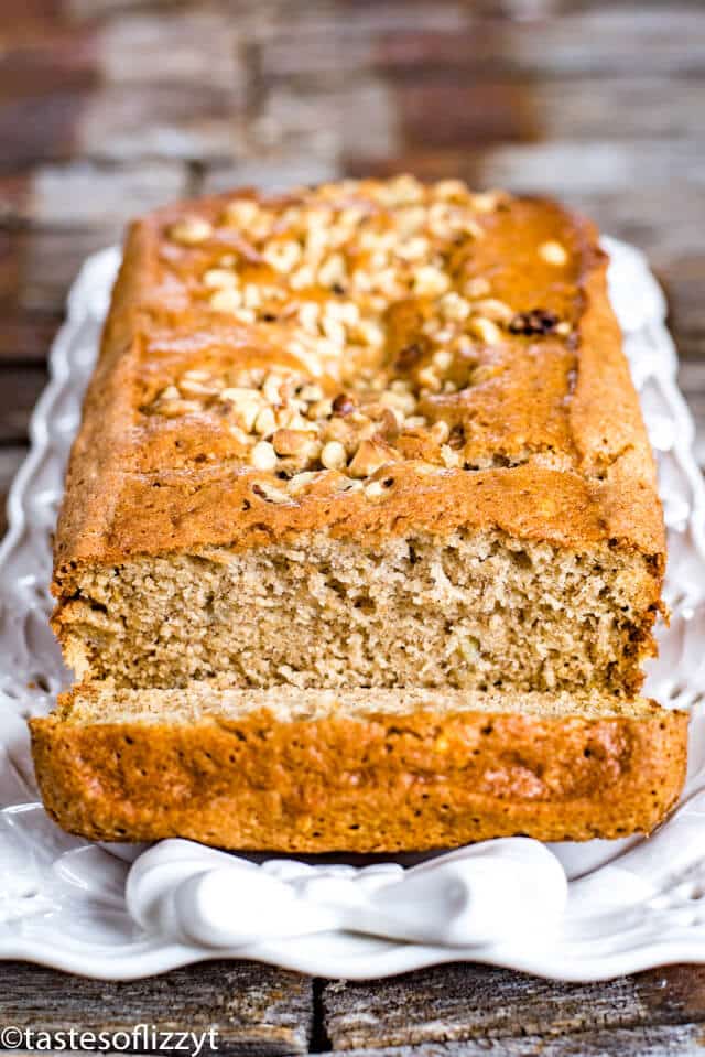 banana bread on a plate