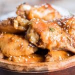 sweet and savory homemade chicken wings with honey garlic