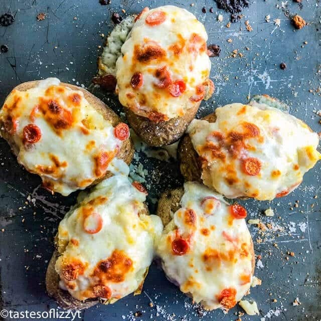 pizza flavored twice baked potatoes