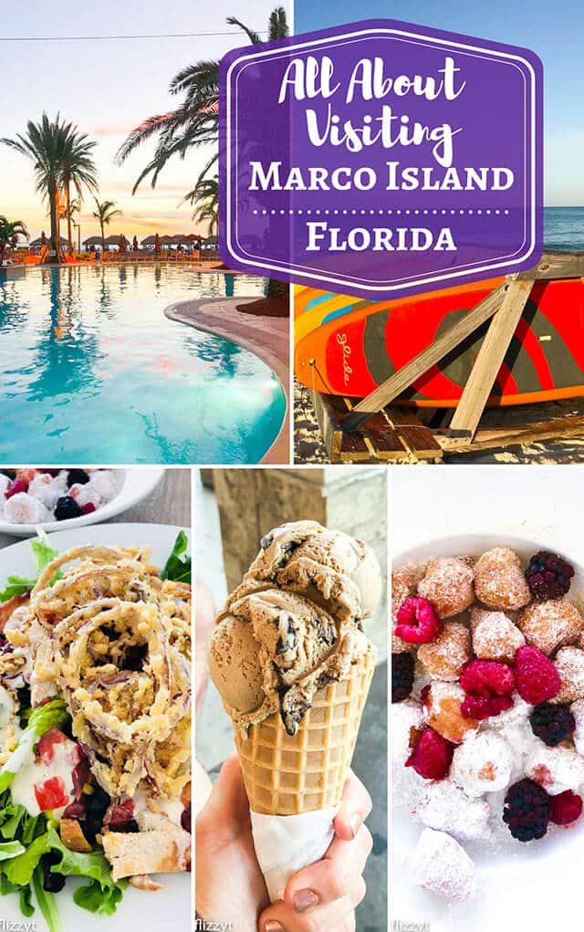 Food on display, with Florida and Marco Island