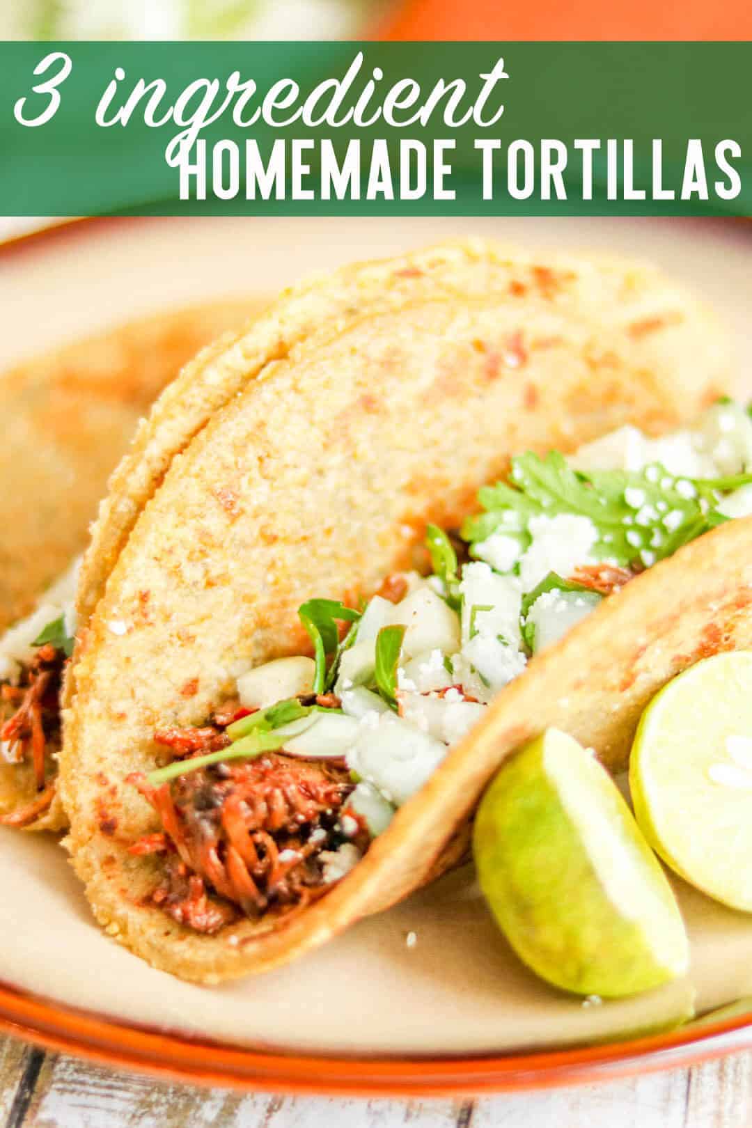 If you're looking for an easy homemade tortilla #recipe, have you ever thought of using plantains? 3 ingredient #Homemade Tortillas make a delicious substitute for corn #tortillas. #plantains #mexican #recipe
