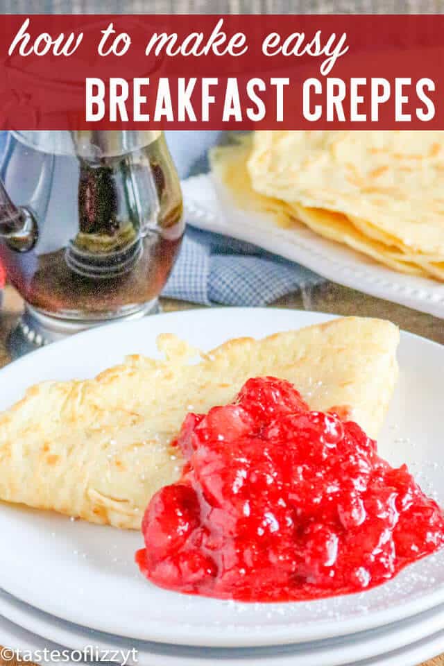 You'll love how quick and easy this crepe batter recipe is! Everything you need to know about how to make crepes, plus ideas for both sweet crepes and savory crepes. #breakfast #brunch #crepes #crepe #recipe