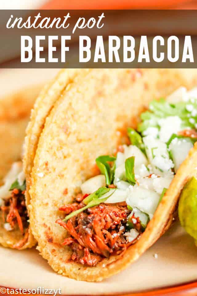 The amazing flavors of a classic Mexican recipe made quickly and easily. Instant Pot Barbacoa Beef is excellent in tacos, burritos and Mexican casseroles. #instantpot #beef #barbacoa #mexican #tacos #burritos