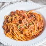 Instant Pot Spaghetti in a bowl