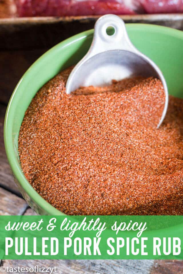 A smoky, sweet & spicy pulled pork rub that is perfect for smoking pork! You can also use this homemade spice blend for slow cooker pulled pork and other grilled meats.