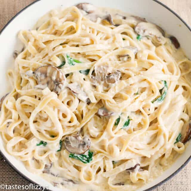 Fettuccini with Mushroom Alfredo Sauce