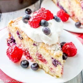 Red White & Blue Berry Cake