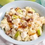 Snickers apple salad in a bowl