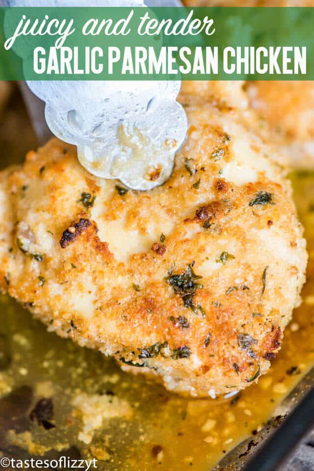 tongs holding a piece of breaded chicken