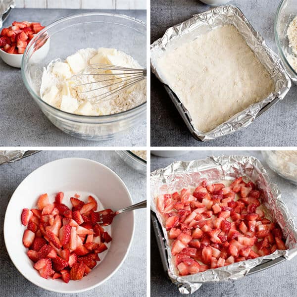 how to make strawberry crumb bars