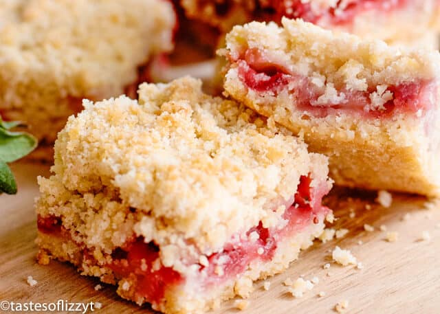 Strawberry Crumb Bars Recipe Tastes of Lizzy T