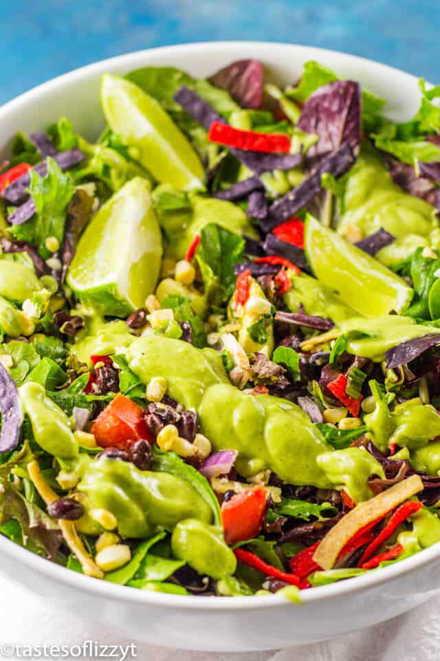 A bowl of salad, with Taco salad