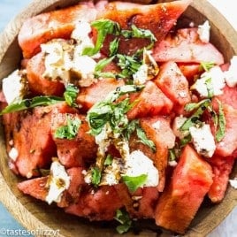 watermelon salad with feta cheese