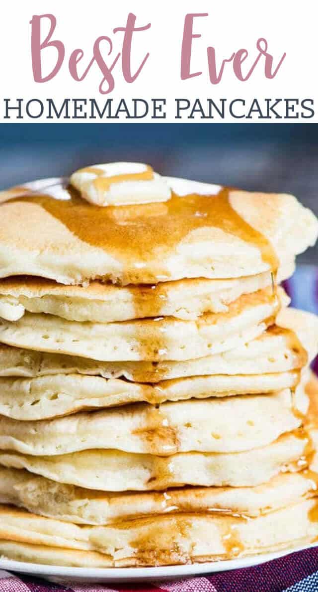 Try these easy Homemade Pancakes for a good, old-fashioned breakfast! Learn how to make fluffy pancakes that cook up soft and light. 